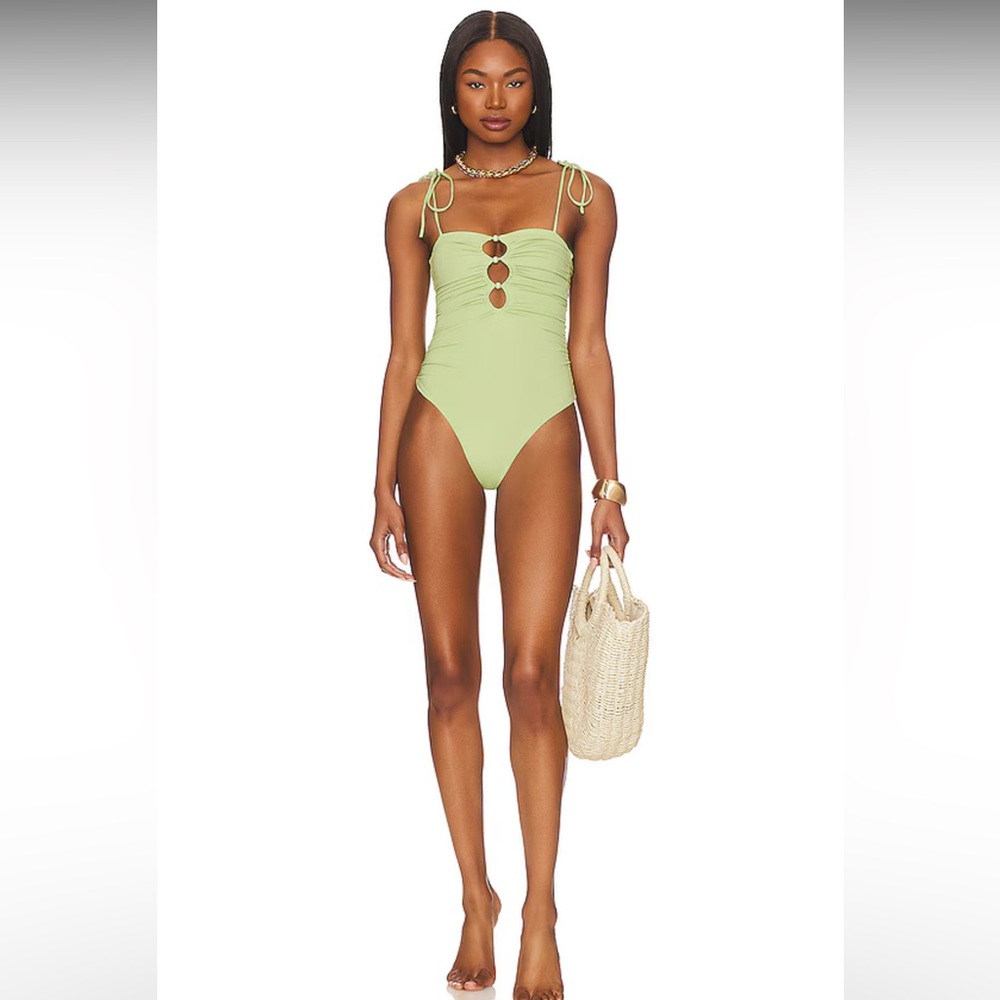 Tularosa Luella One Piece Swimsuit Green Moss Sz XL